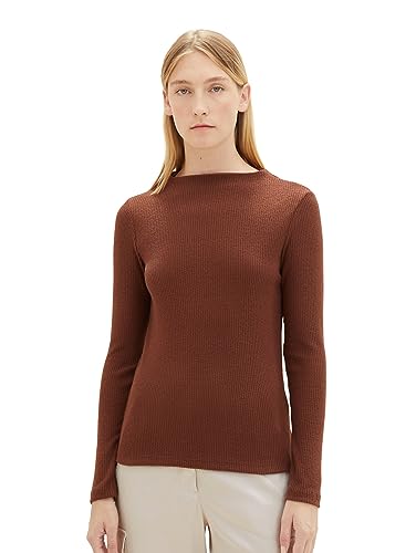 TOM TAILOR Damska koszulka z długim rękawem, 30337 - Raisin, M