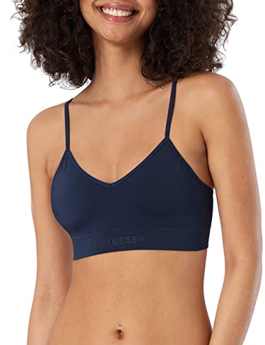 Schiesser Biustonosz z miseczkami Biustonosz sportowy Kobiety, ciemnoniebieski uniwersalny, XL