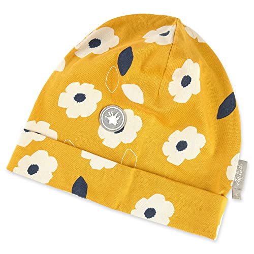 Sigikid Dziewczęca czapka beanie, Żółte kwiaty, 48 cm