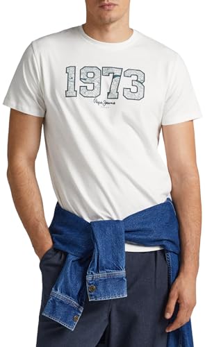 Pepe Jeans Koszulka męska Wyatt, Biały (nie biały), L
