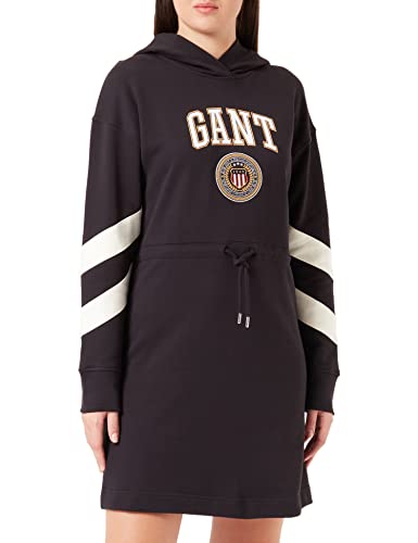 GANT Damska D1. Crest Shield Hoodie Dress sukienka, Ebony Black, XS