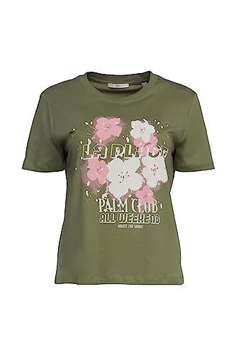 edc by ESPRIT Damska koszulka 063CC1K307, 345/LIGHT Khaki, L, 345/Light Khaki., L