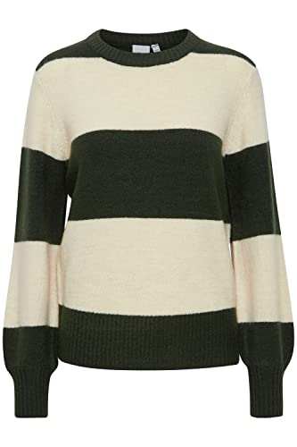 ICHI Damski sweter IHEDEN LS4, 190417/Kombu Green, M