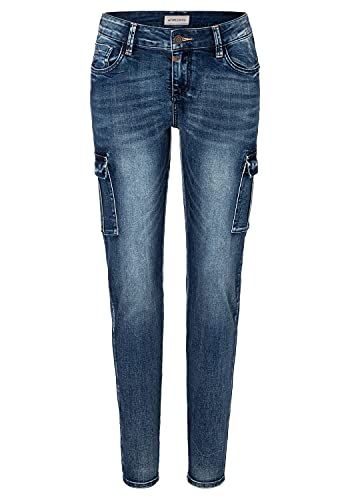 Timezone Spodnie damskie Slim Noritz, Blue Patriot Wash, 24W x 30L
