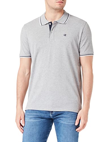 Champion Męska koszulka polo Legacy Cotton Pique C-Logo Shirt, jasnoszara melanż, S