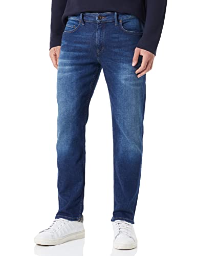 MARC O'POLO CASUAL Jeans – męskie dżinsy – klasyczne spodnie męskie w stylu z pięcioma kieszeniami ze zrównoważonej bawełny, niebieski, 32-34