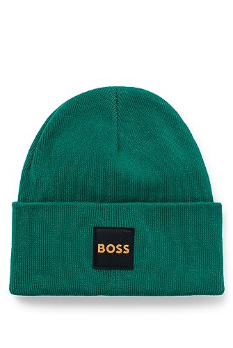 BOSS Męska czapka Fantastico Hat dwuwarstwowa z naszywką z logo, Dark Green303., jeden rozmiar