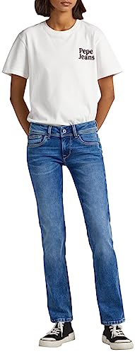 Pepe Jeans Dżinsy damskie Saturn, Niebieski (denim-hs4), 25W / 30L