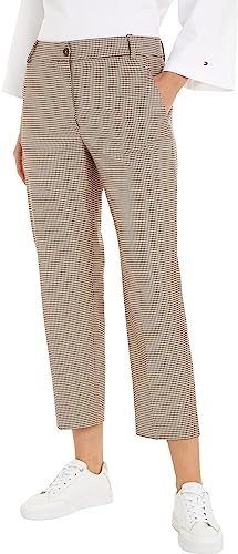 Tommy Hilfiger Damskie spodnie tkane chinosy Essential Slim Straight Co, Czerwony, 62