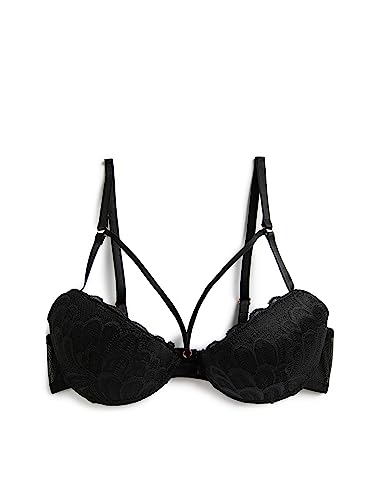 Koton Damski biustonosz push-up, czarny (999), 80B