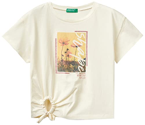 United Colors of Benetton Koszulka dziewczęca 3096c10b4, wanilia 036, 170 cm, Wanilia 036, 170
