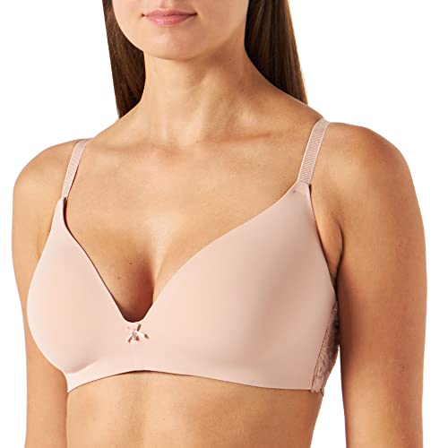 women'secret Damski piękny trójkątny biustonosz z mikrofibry biały, różowy, 36B, różowy, 80B