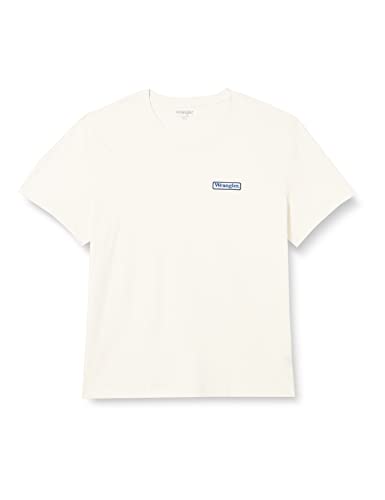 Wrangler Męski t-shirt z logo, biały (Worn White), XL, Worn White, XL