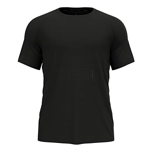 Odlo Męski T-shirt Essentials Print Graphic z okrągłym dekoltem, czarny, XL