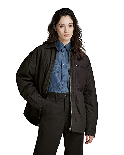 G-STAR RAW Męska kurtka Postino Oversized 2.0, czarna (dk Black C442-6484), L, Czarny (Dk Black C442-6484), L