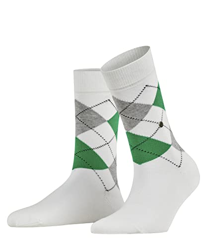 Burlington Kobiety Skarpety Queen W SO Trwała Organiczna Bawełna z wzorem 1 Para, Biały (White 2000), 36-41