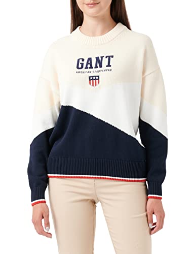 GANT Sweter damski, niebieski (Evening Blue), XL