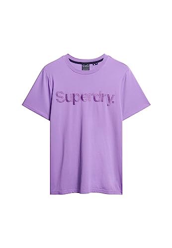 Superdry Tonal Embroidered Logo T Shirt Koszulka męska, Elektryczny fioletowy, 3XL