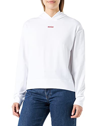HUGO Loungew damska bluza z kapturem, White100, XL
