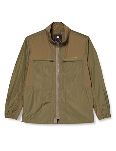 G-STAR RAW Męska kurtka Fabric Mix Overshirt, Zielony (Shadow Olive A790-b230), XL