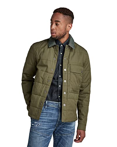 G-STAR RAW Postino pikowana kurtka męska, zielony (Shadow Olive 9706-b230), XS