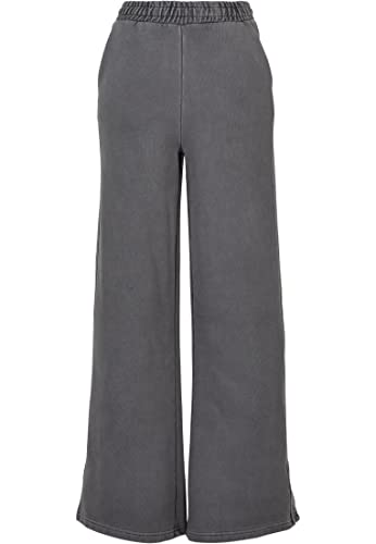 Urban Classics Damskie spodnie Heavy Terry Garment Dye Slit, br?zowy, XS