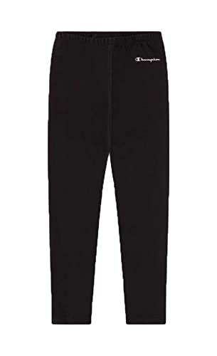 Champion Dziewczęce i dziewczęce Legacy American Classics-małe logo regularne legginsy, Czarny, 11-12 lat