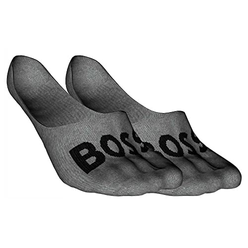 BOSS Męskie skarpetki 2P SL Uni Logo CC Invisible_Socks, Medium Grey31, 43-44, Medium Grey31.