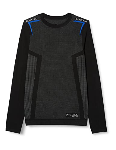 Sparco Unisex 002202nreb4xl koszulka z długim rękawem K-carbon niebieski T XL, kolorowa, 42/50 EU