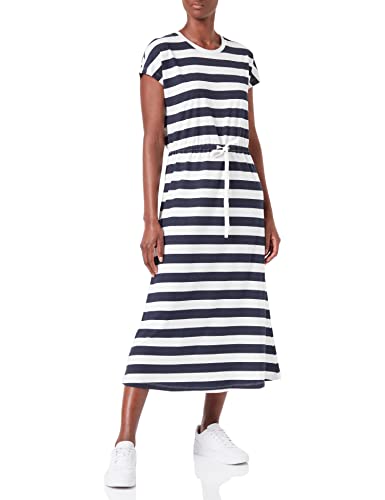 ONLY Sukienka damska Onlmay S/S midi Stripe Dress JRS, Night Sky/Stripes:cloud Dancer (Kia), S
