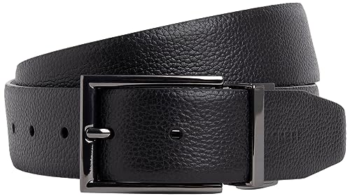 Hackett London Męski pasek dwustronny, Czarny (czarny/brązowy), 32