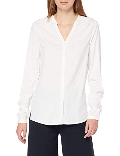 Marc O'Polo Bluzka damska, Crew with Open Slit, Long s, kość słoniowa (Off White 125), 38 PL