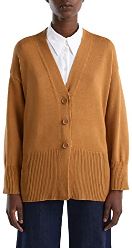 United Colors of Benetton Sweter damski kardigan M/L 1494e601V, tytoń 3k1, S, Tytoń 3k1, S