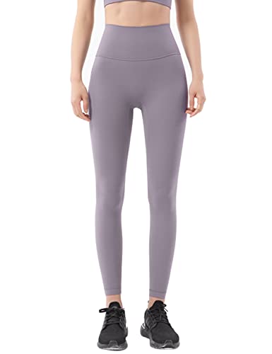 CM-Kid Damskie wysoce elastyczne legginsy z wysokim stanem, bawełniane spodnie do jogi na siłownię, 4# szare, XL, 4# szary, XL