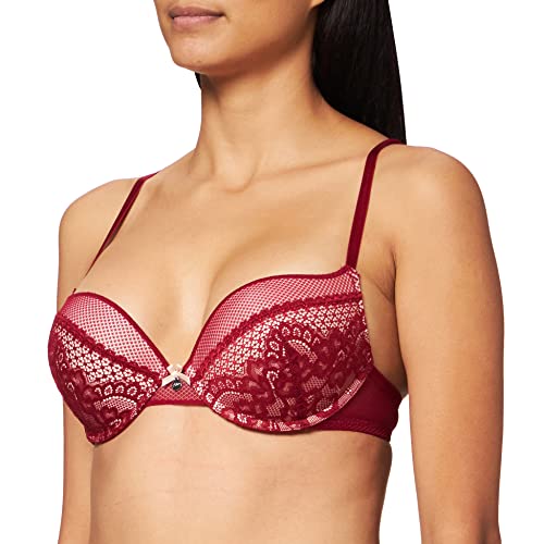 s.Oliver RED LABEL Bodywear LM Damski biustonosz Ophélie Push-Up, bordowy, 85B