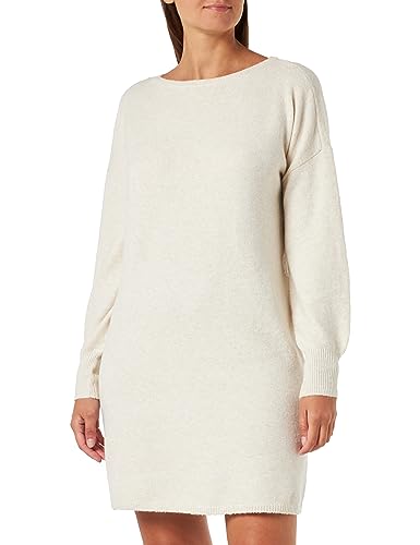 Bestseller A/S Damska sukienka VMDOFFY LS Boatneck Knee Dress GA Boo, brzoza/szczegóły: melanż, L, Birch/Detail:melange, L