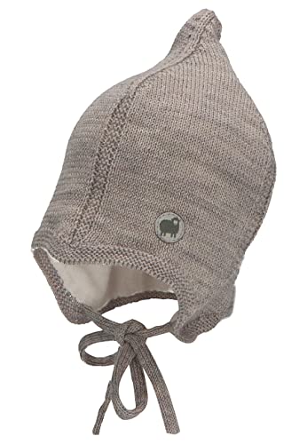 Sterntaler Strickmütze Pur Wolle Zipfli Czapka Unisex-Bimbi, Srebrny Melange, 43