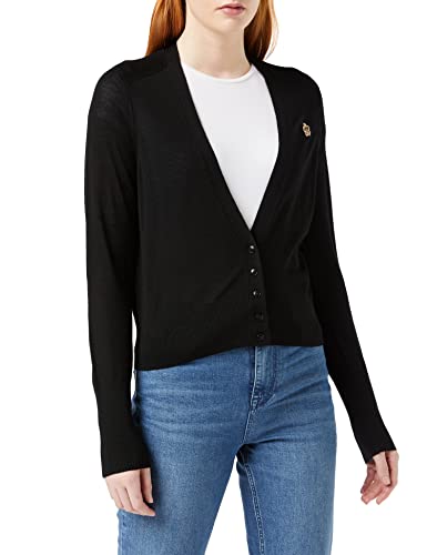 Ted Baker Damski sweter damski WMK-AIYLEEN-Merino Low V Cardi Cardigan, czarny, 4 (UK4)