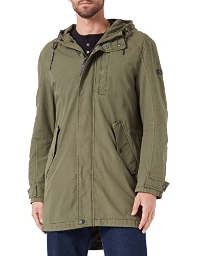 camel active Męski płaszcz 410590/1O58 Coat, oliwkowy brązowy, 102, brązowy (Olive Brown), 102