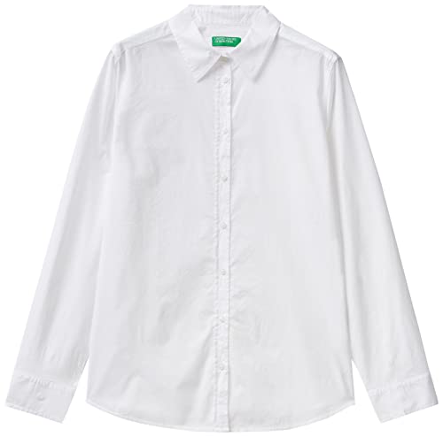 United Colors of Benetton Damska koszula 5cqy5qc13, biała optyczna 101, XL, Biały optyczny 101, XL