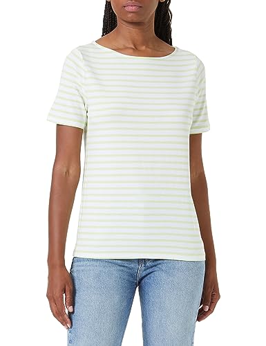 GERRY WEBER Edition 870122-44009 T-shirt damski, zielony/ecru/biały w paski, 44, Zielony/ecru/biały kółko, 44