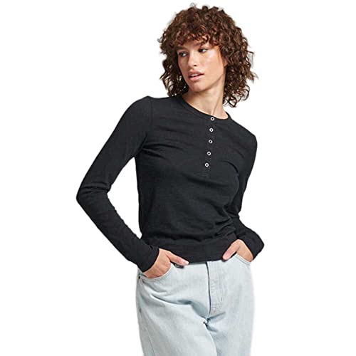 Superdry Studios Henley Damska bluza, Czarny, 34