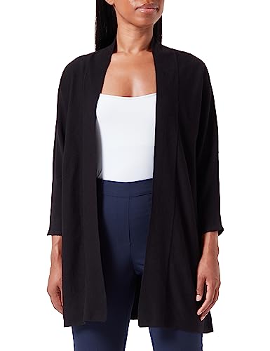 s.Oliver Damska kurtka z dzianiny, długi rękaw, czarna, 34, czarny, 34