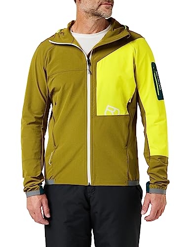 ORTOVOX Męska kurtka z kapturem Berrino, zielony mech, M, Zielony mech, M