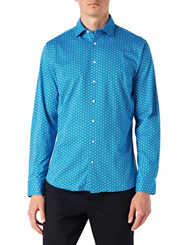 Seidensticker Męska koszula biznesowa, turkusowy, 46 PL