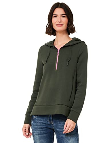 Cecil Damska bluza z kapturem, Deep Pine Green, XXL