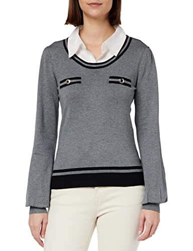 Morgan Sweter damski, Antracyt szary/czarny, XL