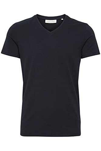 CASUAL FRIDAY Męski T-shirt Lincoln z dekoltem w serek, 50442/granatowy (Night Navy), M