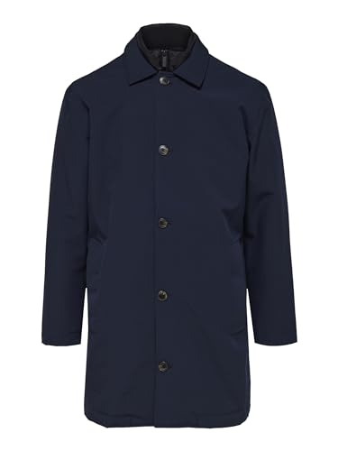 SELETED HOMME Męski płaszcz Slhalvin Padded Coat Noos długi płaszcz, niebieski, M