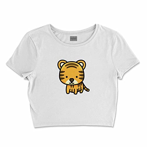 Bona Basics, Damski T-shirt basic, z nadrukiem cyfrowym, 100 bawełny, biały, swobodny, damski top, rozmiar: L, biały, L Krótki